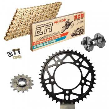 Sprockets & Chain Kit DID 520ERV3 MotoGP Gold APRILIA RSV4 1000 Factory APRC Conversion 520 11-14 Free Riveter!