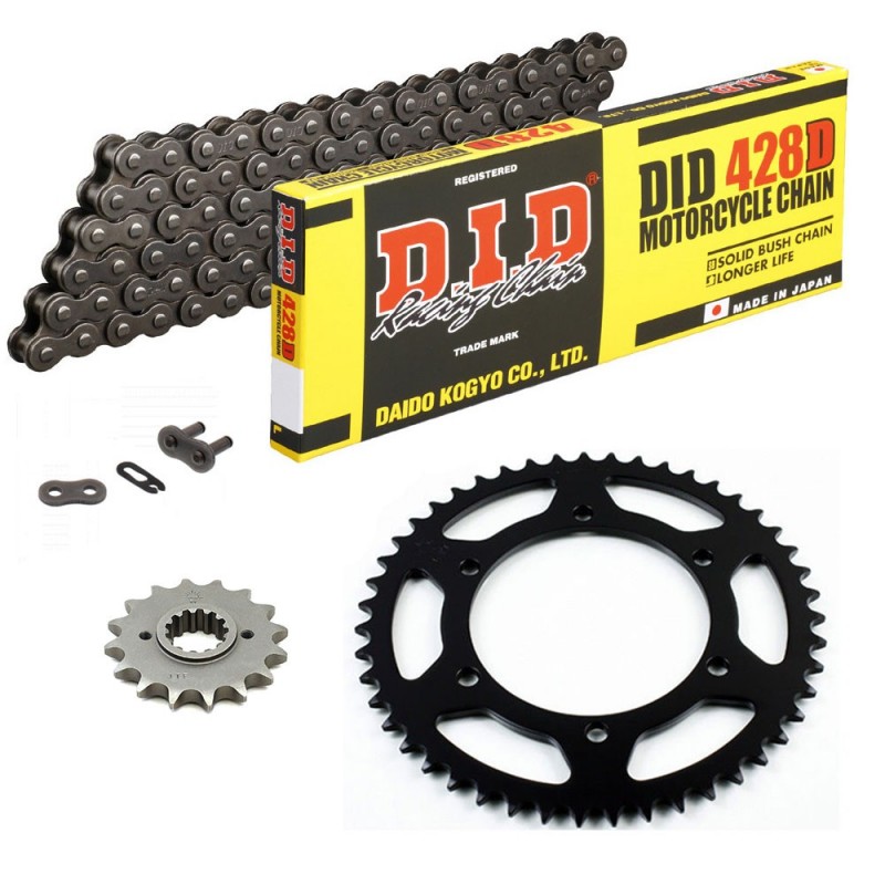 KIT CATENA CORONA PIGNONE DID 428HD Grigio DERBI Senda 125 R 04-08 