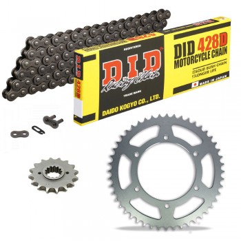 KIT CATENA CORONA PIGNONE DID 428HD Grigio KYMCO Quannon 125 06-07 