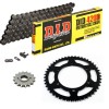 KIT CATENA CORONA PIGNONE DID 420D Grigio RIEJU MRX Pro 50 02-04 