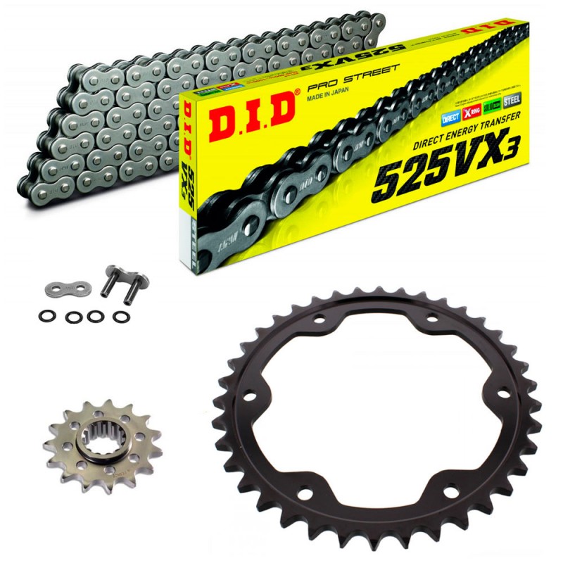 Sprockets & Chain Kit DID 525VX3 Steel Grey KTM Super Duke 1290 14-15 