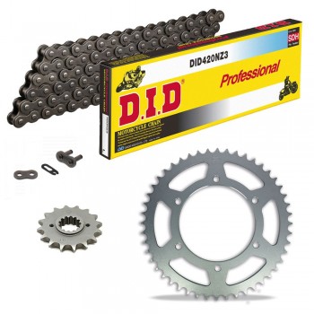 Sprockets & Chain Kit DID 420NZ3 Steel Grey KAWASAKI KX 100 00-18 