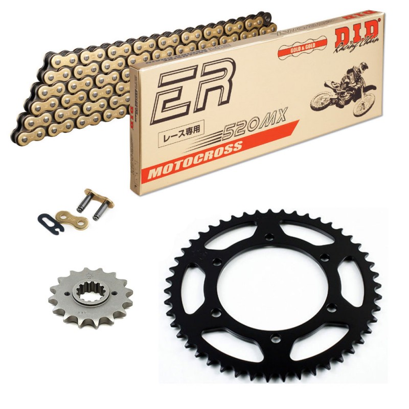 KIT CATENA CORONA PIGNONE DID 520MX ORO HUSQVARNA CR 250 90-91