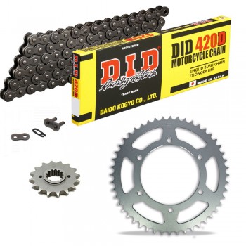 KIT CATENA CORONA PIGNONE DID 420D Grigio SUZUKI ZR 50 K 80-84 