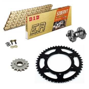 KIT CATENA CORONA PIGNONE DID 520ERVT ORO SUZUKI RM 125 80-82 Ribattitore Gratuito