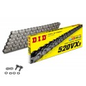 CADENA DID 520 VX3 con X-RING Gris Acero