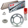 KIT CATENA CORONA PIGNONE DID 525ZVM-X2 Super Rinforzato ARGENTO HONDA CB 450 SG 86-88