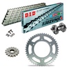 KIT CATENA CORONA PIGNONE DID 530ZVM-X2 Super Rinforzato ARGENTO HONDA CB 650 Night Hawk 82-83 Ribattitore Gratuito!