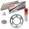KIT CATENA CORONA PIGNONE DID 520ZVM-X ARGENTO Rinforzato HONDA CMT 400 Chopper 81-83