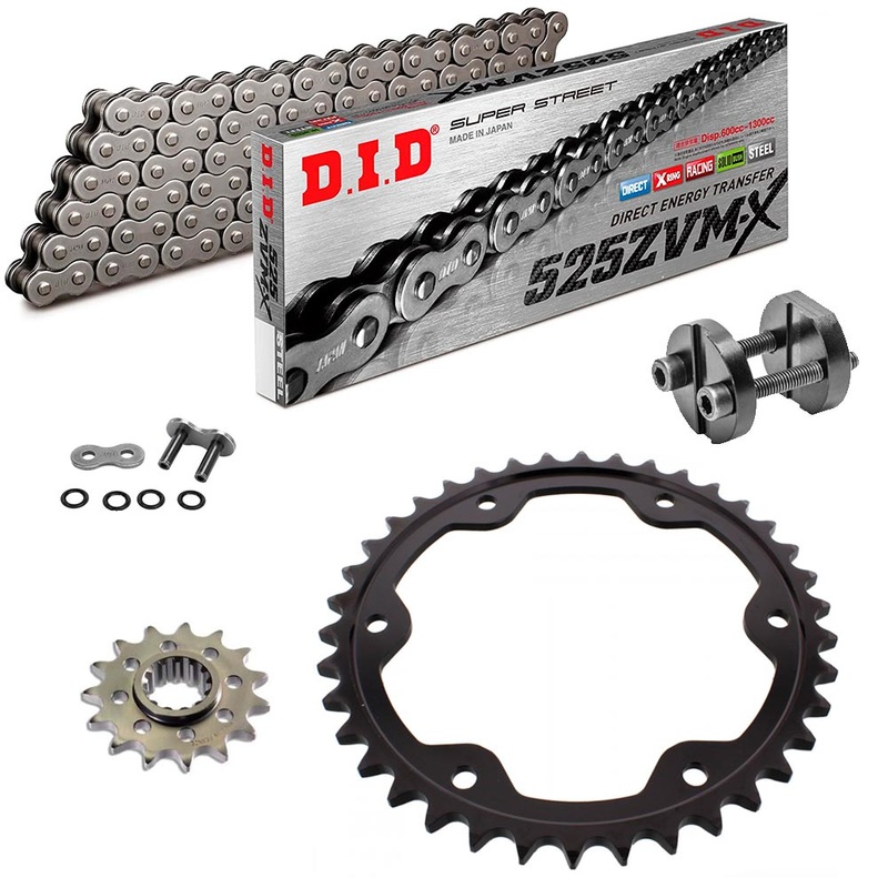 Sprockets & Chain Kit DID 525ZVM-X Steel Grey KTM SUPER DUKE GT 1290 16-24 Free Riveter!