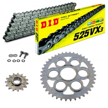 KIT CATENA CORONA PIGNONE DID 525VX3 Grigio DUCATI 1098 07-10 