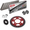 KIT DE CADENA HONDA CRF 1100 L Africa Twin 2020-2025 Reforzado Gris Acero Alu Rojo Remachadora Gratis