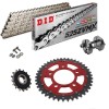 KIT CATENA CORONA PIGNONE HONDA CRF 1100 L Africa Twin 2020-2025 Rinforzato ARGENTO Acciaio-Alu Rosso Ribattitore Gratuito