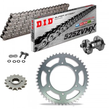 Sprockets & Chain Kit DID 525ZVM-X2 Steel Grey SUZUKI V-Strom DL 650 04-06 Free Riveter!