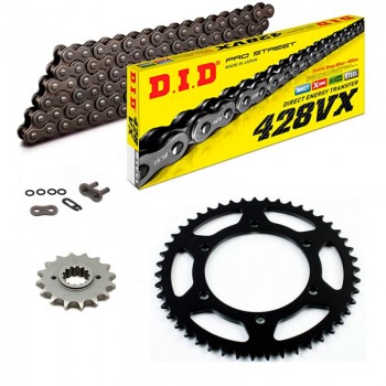 Sprockets & Chain Kit DID 428VX Steel Grey APRILIA RX 125 18-22 