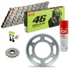 KIT CATENA CORONA PIGNONE DID 525 VR46 APRILIA Tuono 1100 V4 Factory 15-24 Pulitore Catene Gratuito!!