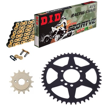 KIT CATENA CORONA PIGNONE DID 525ATV2  Rinforzato ORO SUZUKI LTZ 400 Quadsport 03-08 