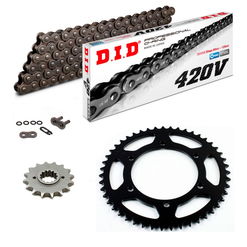 KIT CATENA CORONA PIGNONE DID 420V Grigio SUZUKI RM 50 X 97-99 