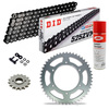 KIT CATENA CORONA PIGNONE DID 525ZVM-X Super Rinforzato NERO KAWASAKI H2R 1000 15-21