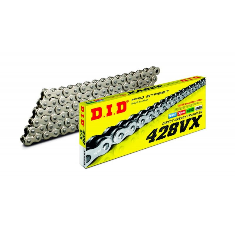CATENA DID 428 VX con X-RING ARGENTO