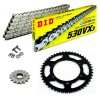 KIT DE TRANSMISION DID 530 VX3 GRIS ACERO TRIUMPH Speed Triple R 1050 12-16 