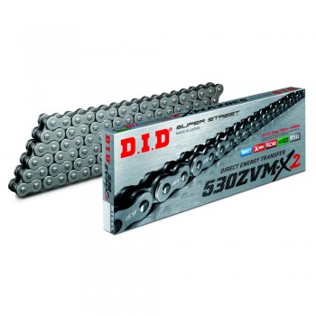 CADENA DID 530 ZVM-X2 con X-RING Gris Acero