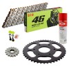 KIT CATENA CORONA PIGNONE DID 525 VR46 KTM Duke 125 14-23 Pulitore Catene Gratuito!!