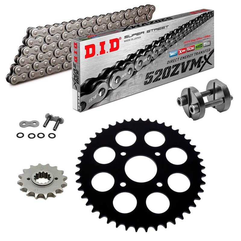 Sprockets & Chain Kit DID 520ZVM-X Steel Grey KTM Duke 125 11-13 Free Riveter!