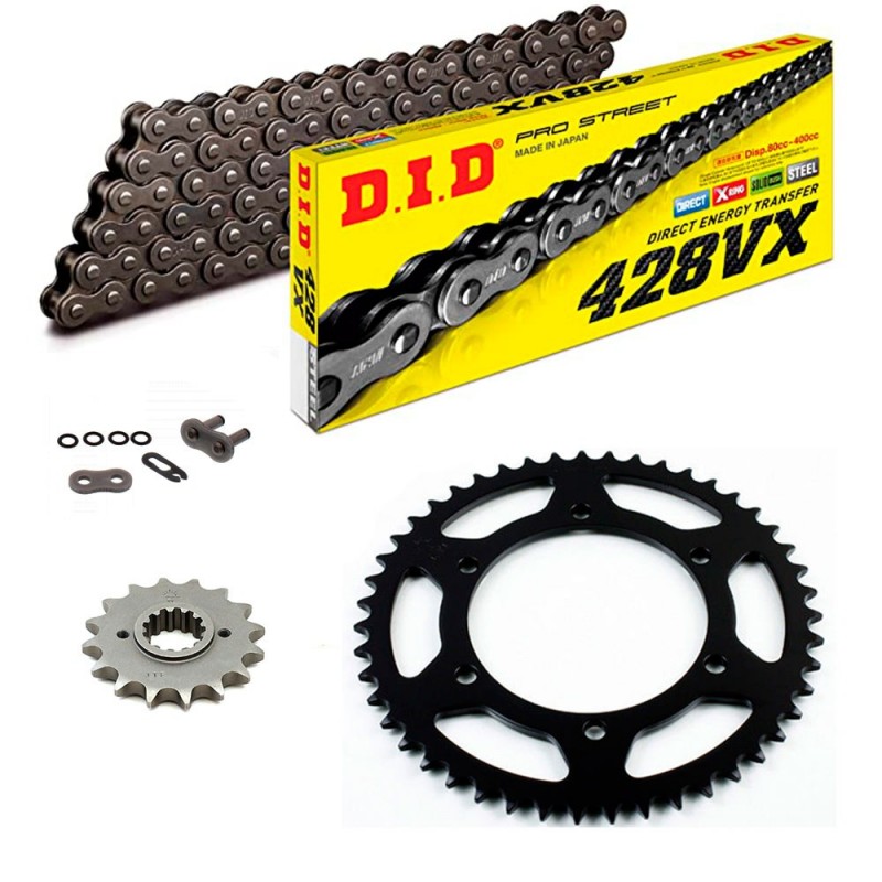 KIT CATENA CORONA PIGNONE DID 428VX Grigio Rinforzato APRILIA RS 125 4T E5 21-24