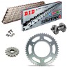 KIT CATENA CORONA PIGNONE DID 525ZVM-X2 Super Rinforzato ARGENTO BENELLI Imperiale 400 19-24 Ribattitore Gratuito!